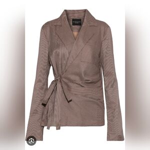 Walter Baker NY Houndstooth Pleated Blazer Jacket sz M